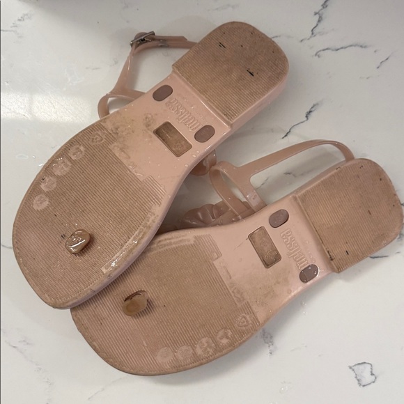 Melissa Harmonic Squared Garden Beige Rubber Sandals - Picture 3 of 5